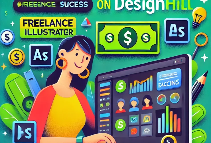 Maximize your earnings by competing in design contests and offering specialized graphic design services on Designhill.