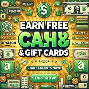 Thumbnail showing 'Earn Free Cash & Gift Cards' with images of cash, gift cards, and icons for surveys and videos, promoting easy ways to earn money online with GrabPoints.