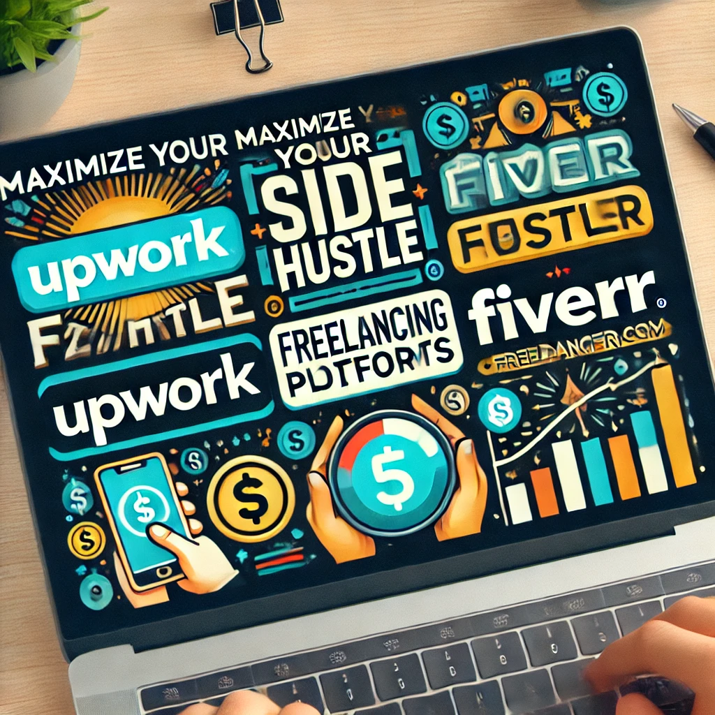 "Freelancing platforms comparison for side hustles, including Upwork, Fiverr, and Freelancer."