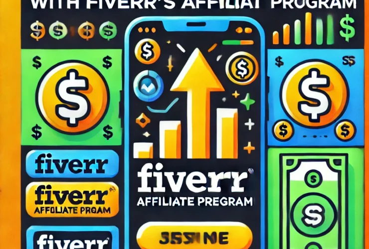 Dashboard showing Fiverr affiliate commission plan and earnings data.