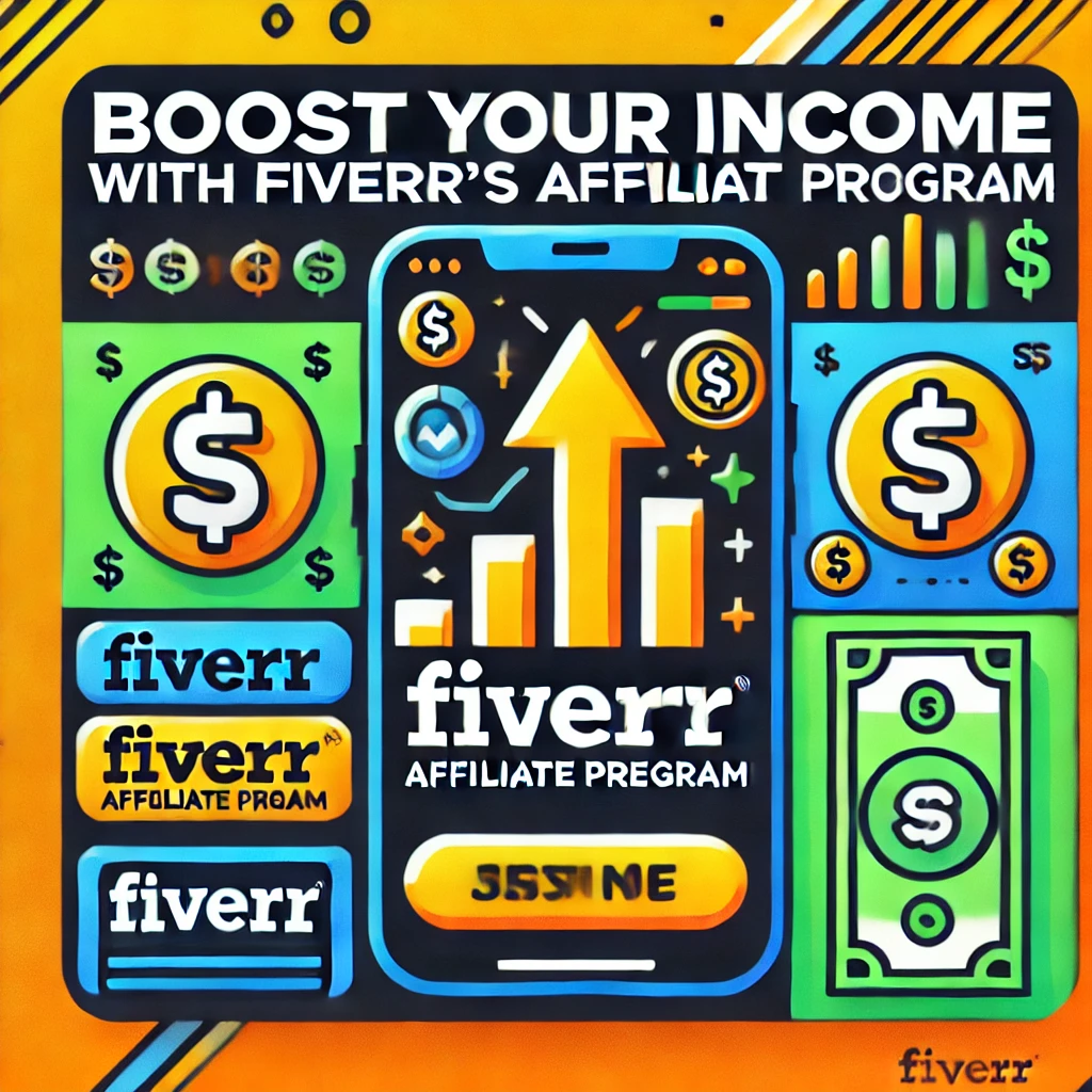 Dashboard showing Fiverr affiliate commission plan and earnings data.