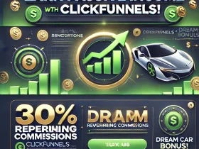 ClickFunnels affiliate dashboard with tracking and earnings tools.