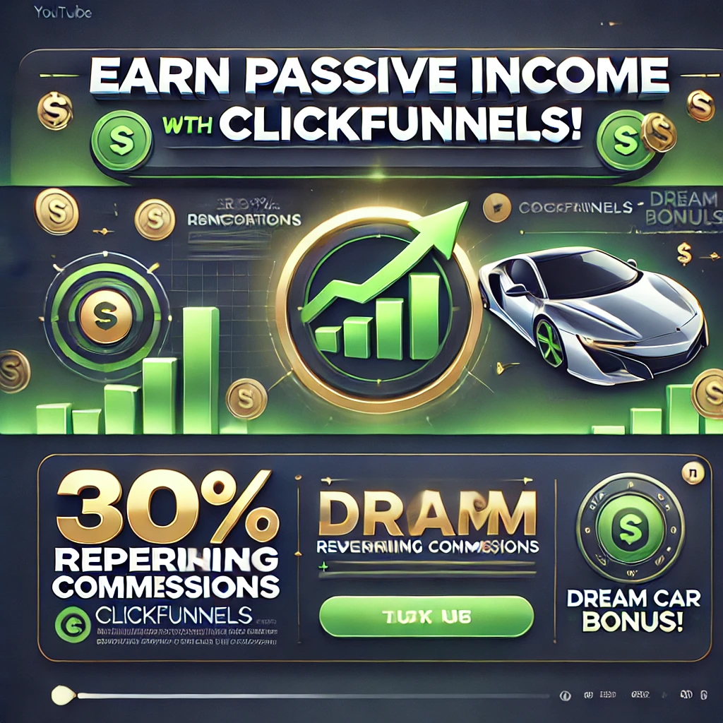 ClickFunnels affiliate dashboard with tracking and earnings tools.