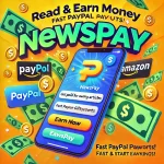 User earning points on NewsPay for reading articles on a smartphone.