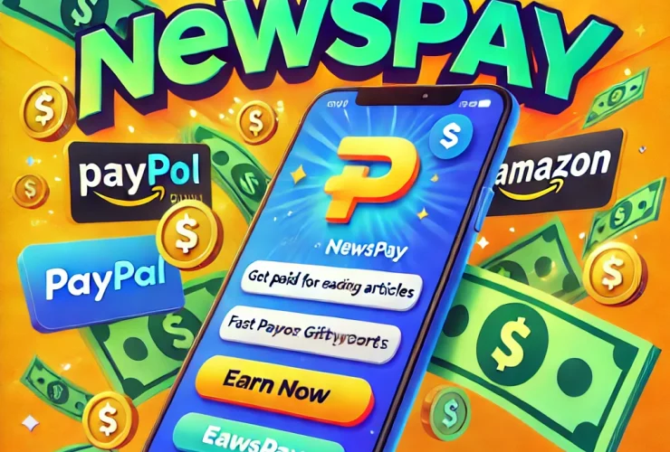 User earning points on NewsPay for reading articles on a smartphone.