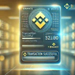 Verified Binance payment proof showing a successful transaction with the Binance logo, a digital wallet screenshot, and a transaction confirmation banner, emphasizing trust and reliability.