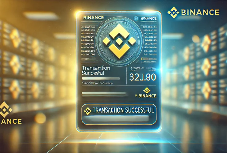 Verified Binance payment proof showing a successful transaction with the Binance logo, a digital wallet screenshot, and a transaction confirmation banner, emphasizing trust and reliability.