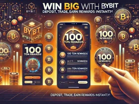 Bybit payment proof image showing successful TON rewards credited to a user’s wallet, highlighting the 100 TON reward opportunity from lucky draws.