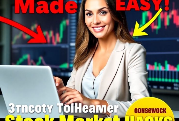 A confident young woman in business attire analyzing stock market charts on a laptop, symbolizing a beginner investor mastering the stock market.