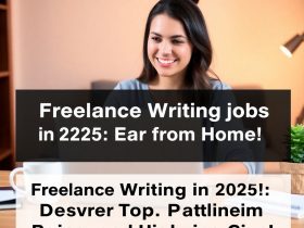 Smiling woman working on her laptop at home, showcasing freelance writing jobs in 2025. Learn how to earn from home with top platforms and beginner tips.