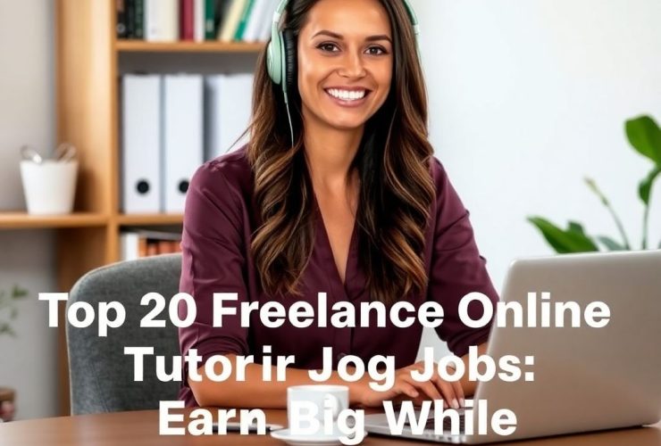 Smiling woman working as an online tutor from home, showcasing the flexibility and earning potential of freelance online tutoring jobs.