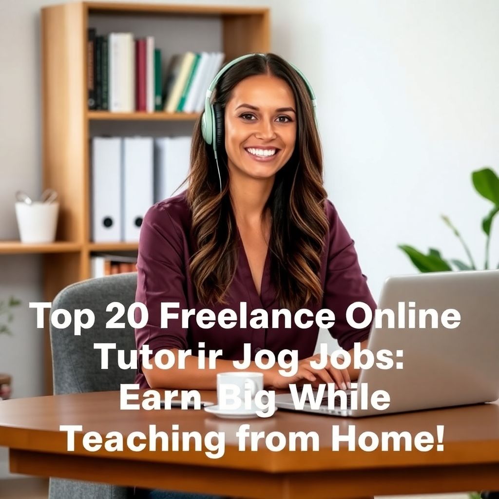 Smiling woman working as an online tutor from home, showcasing the flexibility and earning potential of freelance online tutoring jobs.